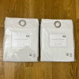 NWT Pottery Barn Kids Hayden Blackout Curtains - White - Set of 2